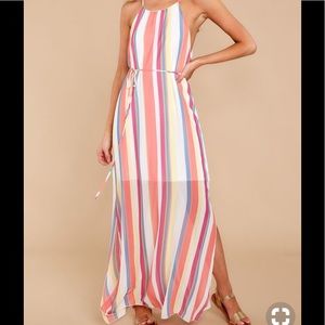 Never worn - I Joah multi stripe maxi dress